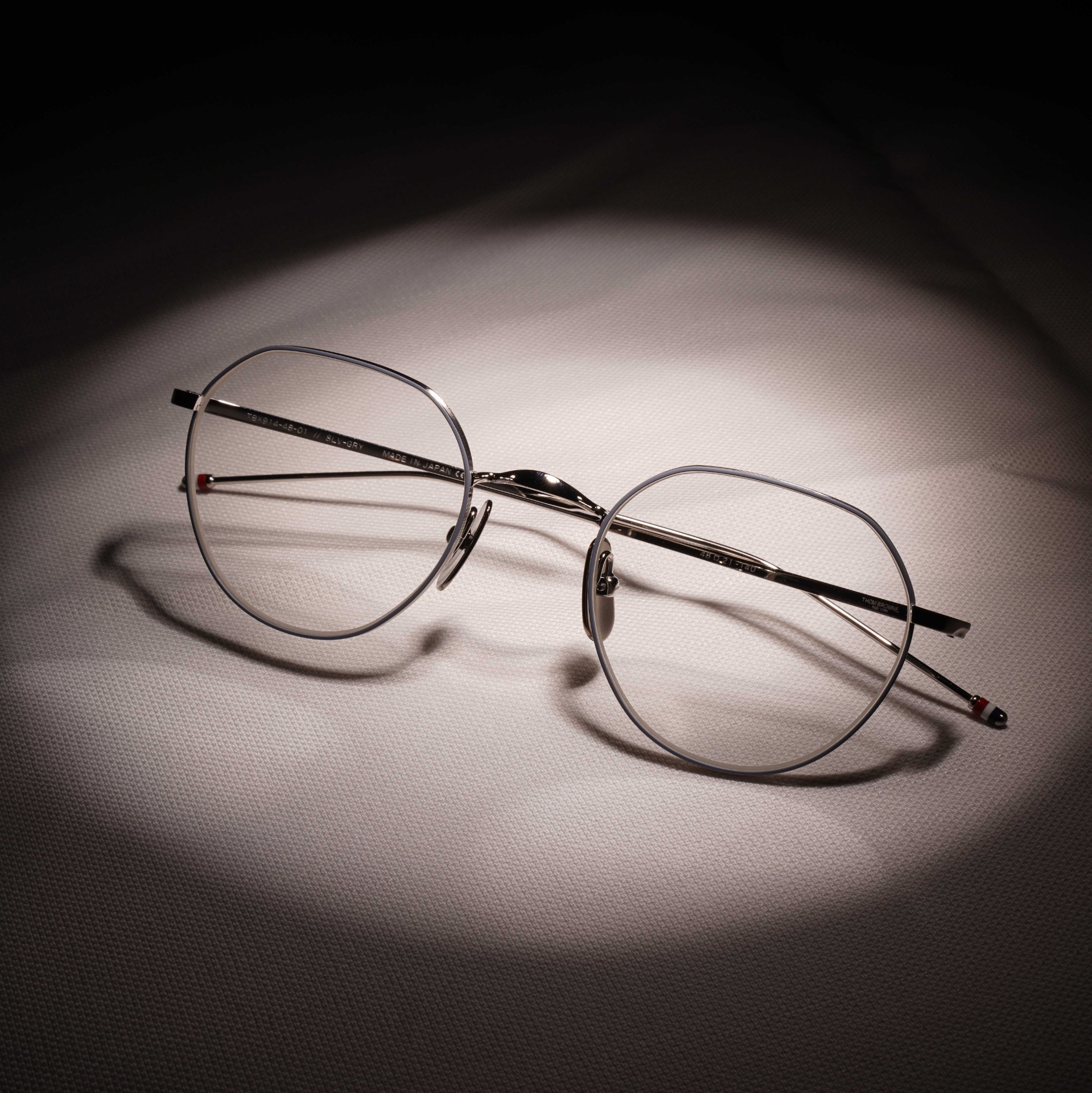 Thom Browne - TBX914/01 - Titanium Warm Grey with Silver